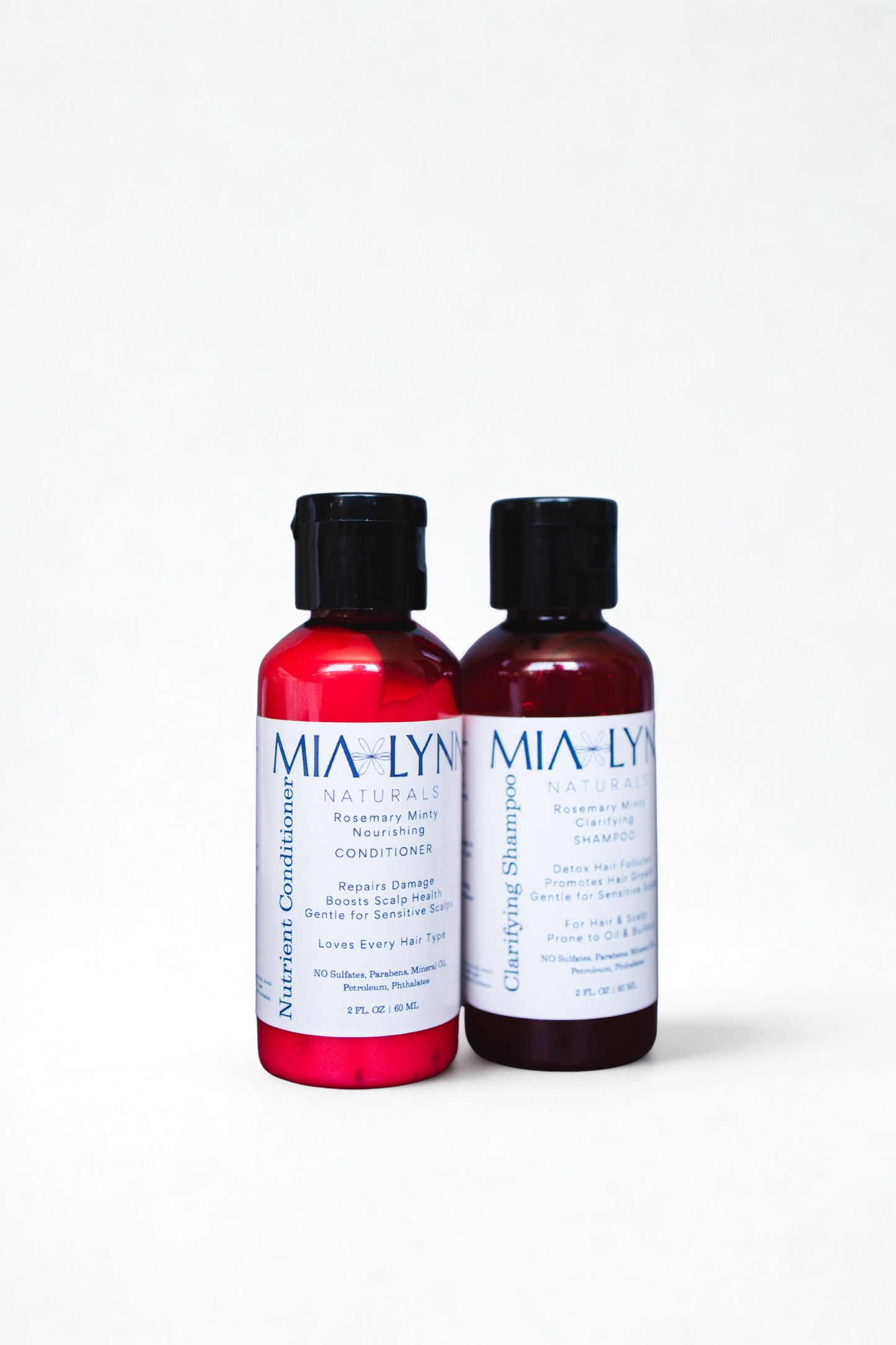 Travel Size Rosemary Minty Shampoo and Conditioner