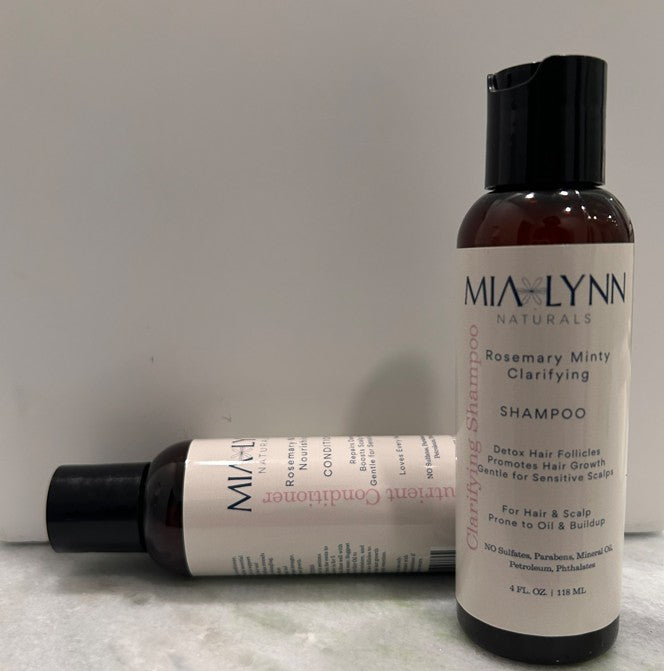 Travel Size Rosemary Minty Shampoo and Conditioner