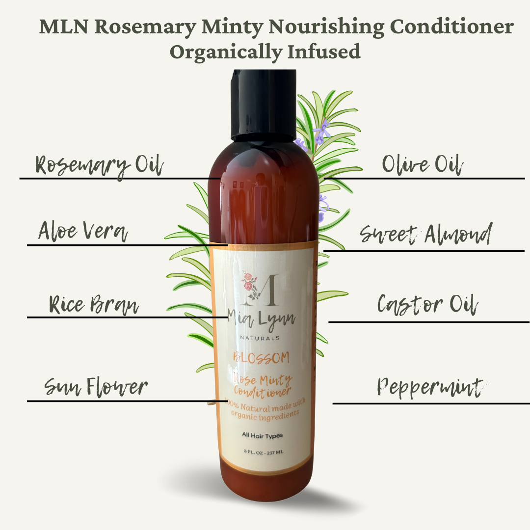 Mia Lynn Naturals Rosemary Minty Hair Growth Nourishing Oil, Shampoo, Conditioner Bundle Set - Mialynnnaturals