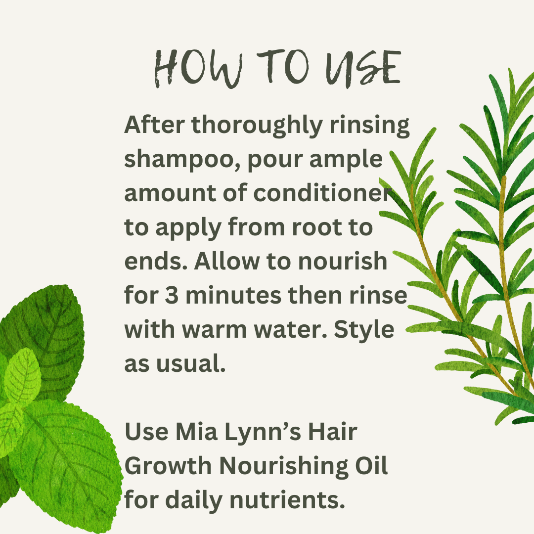 Mia Lynn Naturals Rosemary Minty Nourishing Conditioner - Mialynnnaturals