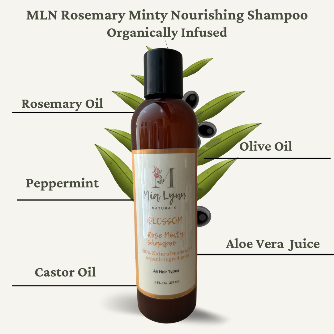 Mia Lynn Naturals Rosemary Minty Hair Growth Nourishing Oil, Shampoo, Conditioner Bundle Set - Mialynnnaturals